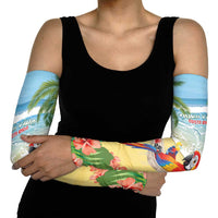 Pura Vida Costa Rica Arm Sleeves Chilling Scarlet Macaw Tropical Vibes - Wonder Print Shop
