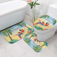 Pura Vida Costa Rica Bathroom Set Chilling Scarlet Macaw Tropical Vibes - Wonder Print Shop