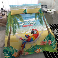 Pura Vida Costa Rica Bedding Set Chilling Scarlet Macaw Tropical Vibes - Wonder Print Shop