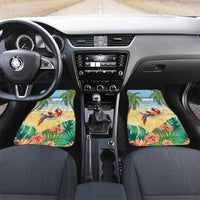 Pura Vida Costa Rica Car Mats Chilling Scarlet Macaw Tropical Vibes - Wonder Print Shop