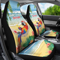 Pura Vida Costa Rica Car Seat Cover Chilling Scarlet Macaw Tropical Vibes - Wonder Print Shop