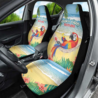 Pura Vida Costa Rica Car Seat Cover Chilling Scarlet Macaw Tropical Vibes - Wonder Print Shop