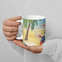 Pura Vida Costa Rica Ceramic Mug Chilling Scarlet Macaw Tropical Vibes - Wonder Print Shop