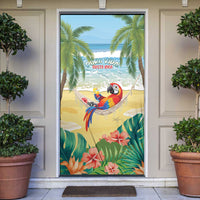 Pura Vida Costa Rica Door Cover Chilling Scarlet Macaw Tropical Vibes - Wonder Print Shop