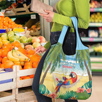 Pura Vida Costa Rica Grocery Bag Chilling Scarlet Macaw Tropical Vibes - Wonder Print Shop