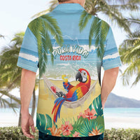 Pura Vida Costa Rica Hawaiian Shirt Chilling Scarlet Macaw Tropical Vibes - Wonder Print Shop