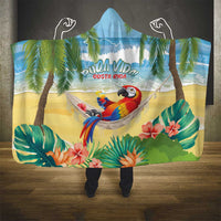 Pura Vida Costa Rica Hooded Blanket Chilling Scarlet Macaw Tropical Vibes - Wonder Print Shop
