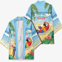 Pura Vida Costa Rica Kimono Chilling Scarlet Macaw Tropical Vibes - Wonder Print Shop