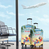 Pura Vida Costa Rica Luggage Cover Chilling Scarlet Macaw Tropical Vibes - Wonder Print Shop