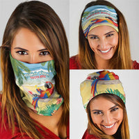 Pura Vida Costa Rica Neck Gaiter Chilling Scarlet Macaw Tropical Vibes - Wonder Print Shop