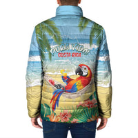 Pura Vida Costa Rica Padded Jacket Chilling Scarlet Macaw Tropical Vibes - Wonder Print Shop