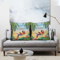 Pura Vida Costa Rica Pillow Cover Chilling Scarlet Macaw Tropical Vibes - Wonder Print Shop