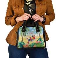 Pura Vida Costa Rica Shoulder Handbag Chilling Scarlet Macaw Tropical Vibes - Wonder Print Shop
