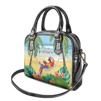 Pura Vida Costa Rica Shoulder Handbag Chilling Scarlet Macaw Tropical Vibes - Wonder Print Shop