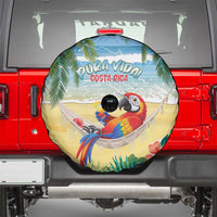 Pura Vida Costa Rica Spare Tire Cover Chilling Scarlet Macaw Tropical Vibes - Wonder Print Shop