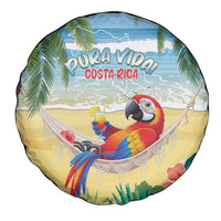 Pura Vida Costa Rica Spare Tire Cover Chilling Scarlet Macaw Tropical Vibes - Wonder Print Shop