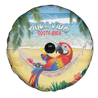Pura Vida Costa Rica Spare Tire Cover Chilling Scarlet Macaw Tropical Vibes - Wonder Print Shop