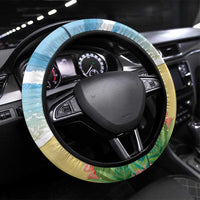 Pura Vida Costa Rica Steering Wheel Cover Chilling Scarlet Macaw Tropical Vibes - Wonder Print Shop