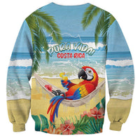 Pura Vida Costa Rica Sweatshirt Chilling Scarlet Macaw Tropical Vibes - Wonder Print Shop