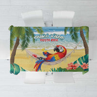 Pura Vida Costa Rica Tablecloth Chilling Scarlet Macaw Tropical Vibes - Wonder Print Shop