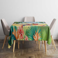 Pura Vida Costa Rica Tablecloth Chilling Scarlet Macaw Tropical Vibes - Wonder Print Shop