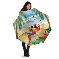 Pura Vida Costa Rica Umbrella Chilling Scarlet Macaw Tropical Vibes - Wonder Print Shop