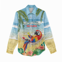 Pura Vida Costa Rica Women Casual Shirt Chilling Scarlet Macaw Tropical Vibes - Wonder Print Shop