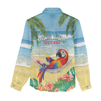 Pura Vida Costa Rica Women Casual Shirt Chilling Scarlet Macaw Tropical Vibes - Wonder Print Shop