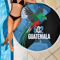 Guatemala Independence Day Beach Blanket 502 Mi Tierra Resplendent Quetzal - Wonder Print Shop
