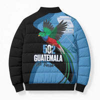 Guatemala Independence Day Bomber Puffer Jacket 502 Mi Tierra Resplendent Quetzal - Wonder Print Shop