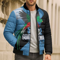 Guatemala Independence Day Bomber Puffer Jacket 502 Mi Tierra Resplendent Quetzal - Wonder Print Shop
