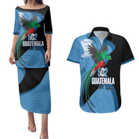 Guatemala Independence Day Couples Matching Puletasi and Hawaiian Shirt 502 Mi Tierra Resplendent Quetzal - Wonder Print Shop