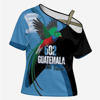 Guatemala Independence Day Cross Shoulder Shirt 502 Mi Tierra Resplendent Quetzal - Wonder Print Shop