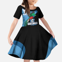 Guatemala Independence Day Family Matching Off Shoulder Maxi Dress and Hawaiian Shirt 502 Mi Tierra Resplendent Quetzal - Wonder Print Shop