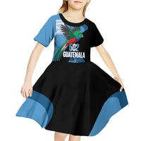 Guatemala Independence Day Kid Short Sleeve Dress 502 Mi Tierra Resplendent Quetzal - Wonder Print Shop