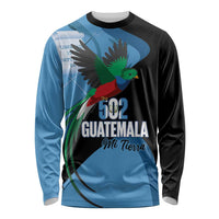 Guatemala Independence Day Long Sleeve Shirt 502 Mi Tierra Resplendent Quetzal - Wonder Print Shop
