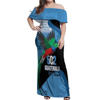 Guatemala Independence Day Off Shoulder Maxi Dress 502 Mi Tierra Resplendent Quetzal - Wonder Print Shop