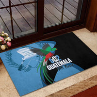 Guatemala Independence Day Rubber Doormat 502 Mi Tierra Resplendent Quetzal - Wonder Print Shop