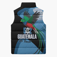 Guatemala Independence Day Sleeveless Puffer Jacket 502 Mi Tierra Resplendent Quetzal - Wonder Print Shop