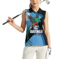 Guatemala Independence Day Women Sleeveless Polo Shirt 502 Mi Tierra Resplendent Quetzal - Wonder Print Shop