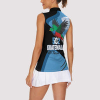 Guatemala Independence Day Women Sleeveless Polo Shirt 502 Mi Tierra Resplendent Quetzal - Wonder Print Shop