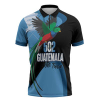 Guatemala Independence Day Zipper Polo Shirt 502 Mi Tierra Resplendent Quetzal - Wonder Print Shop