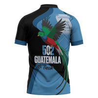 Guatemala Independence Day Zipper Polo Shirt 502 Mi Tierra Resplendent Quetzal - Wonder Print Shop