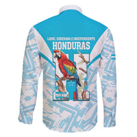 Honduras Independence Day Family Matching Off The Shoulder Long Sleeve Dress and Hawaiian Shirt 504 Proud Scarlet Macaw - Wonder Print Shop