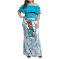 Honduras Independence Day Family Matching Off Shoulder Maxi Dress and Hawaiian Shirt 504 Proud Scarlet Macaw - Wonder Print Shop