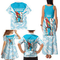 Honduras Independence Day Family Matching Tank Maxi Dress and Hawaiian Shirt 504 Proud Scarlet Macaw - Wonder Print Shop