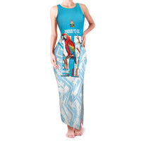 Honduras Independence Day Family Matching Tank Maxi Dress and Hawaiian Shirt 504 Proud Scarlet Macaw - Wonder Print Shop