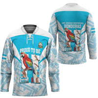 Honduras Independence Day Hockey Jersey 504 Proud Scarlet Macaw - Wonder Print Shop