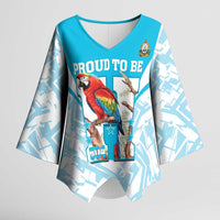 Honduras Independence Day Kimono Sleeve Blouse 504 Proud Scarlet Macaw - Wonder Print Shop