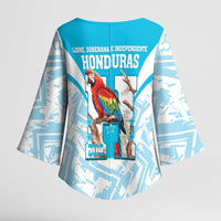 Honduras Independence Day Kimono Sleeve Blouse 504 Proud Scarlet Macaw - Wonder Print Shop